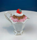 Ice Cream Shaped Creamer. Gift Gallery Fitz and Floyd. Strawberry and Chocolate Ice Cream Shaped Tiny Teapot. Cute & Thoughtful Gift.