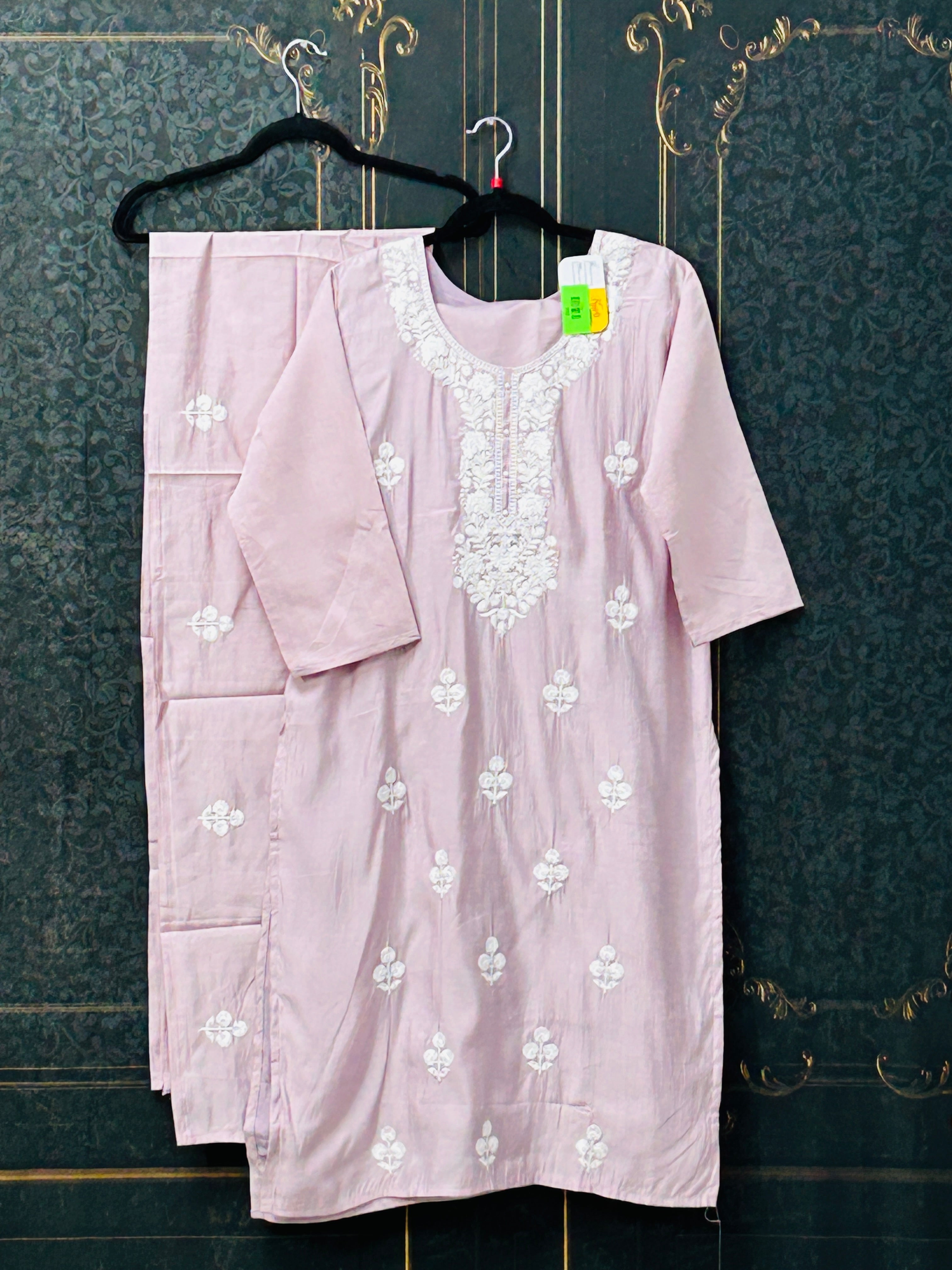 Lilac pink Kurti pant set / plus size Kurti set