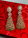 AD earrings: gold polish