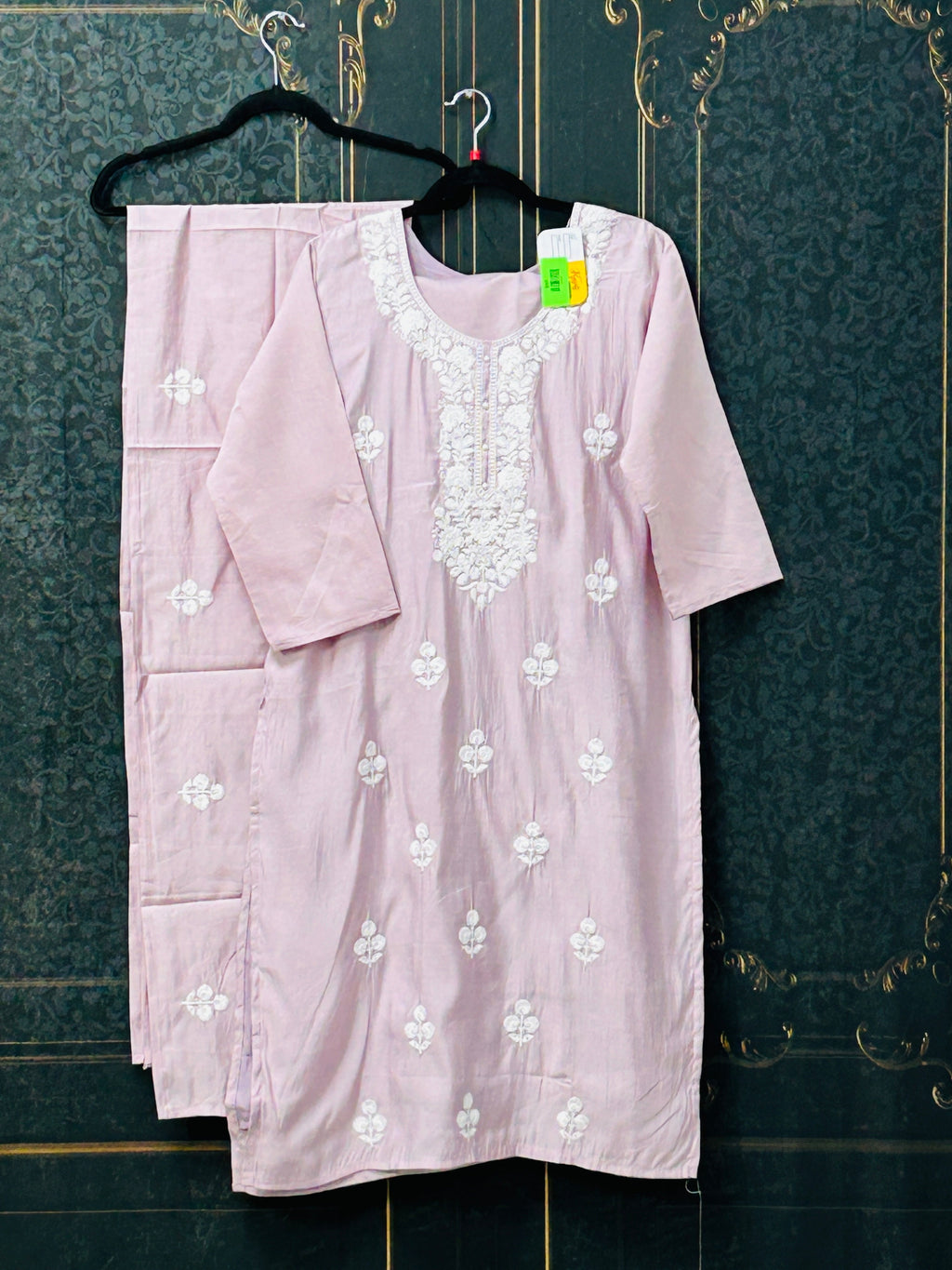 Lilac pink Kurti pant set / plus size Kurti set