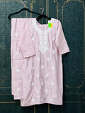 Lilac pink Kurti pant set / plus size Kurti set