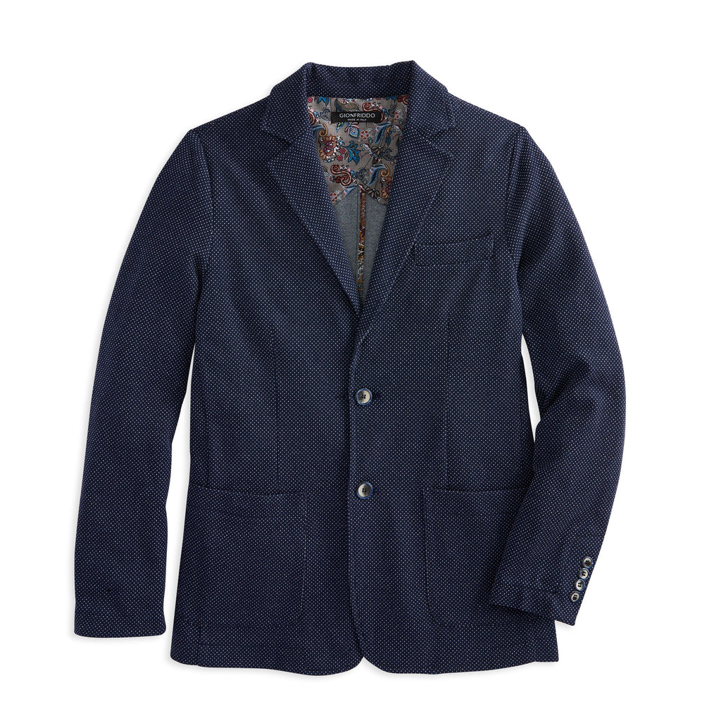 Pin Dot Knit Blazer