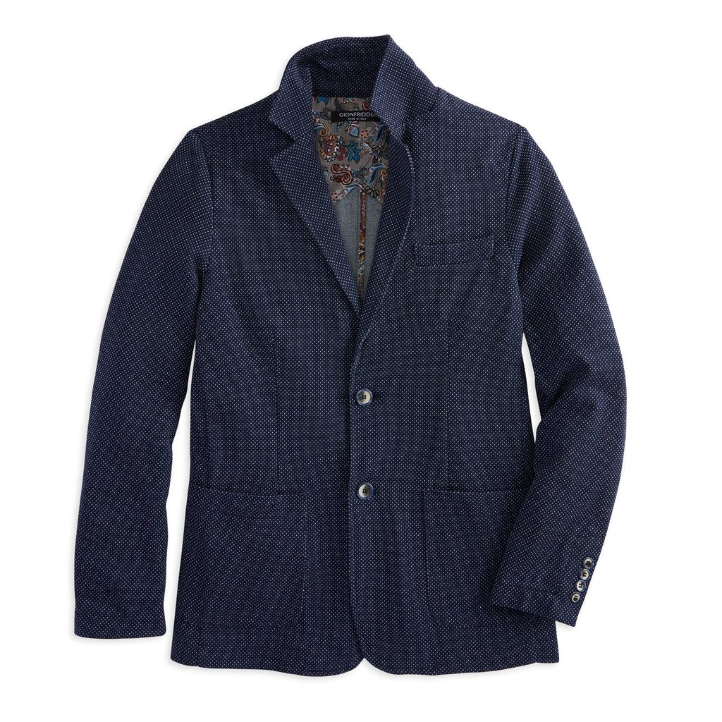 Pin Dot Knit Blazer