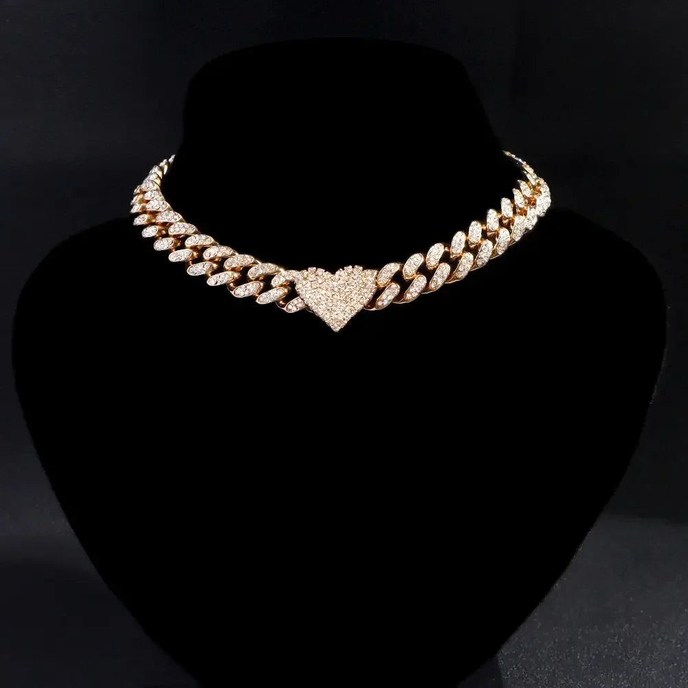 Iced Out Miami Link Choker Necklace