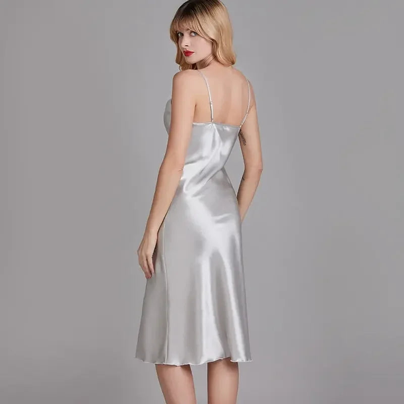 Good Vibes Satin Nightgown