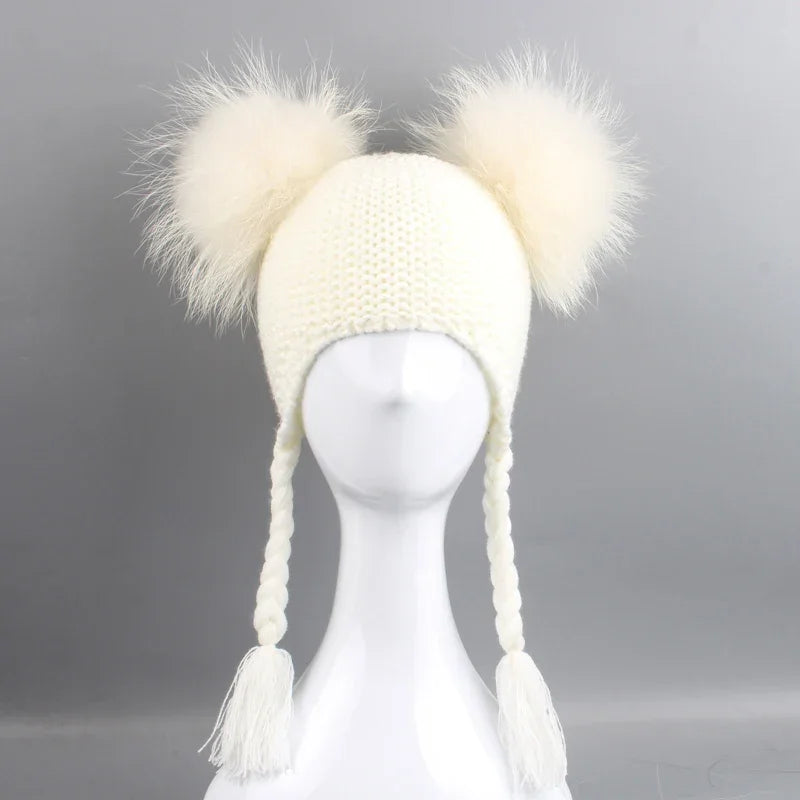 Winter Kids Fur Beanie