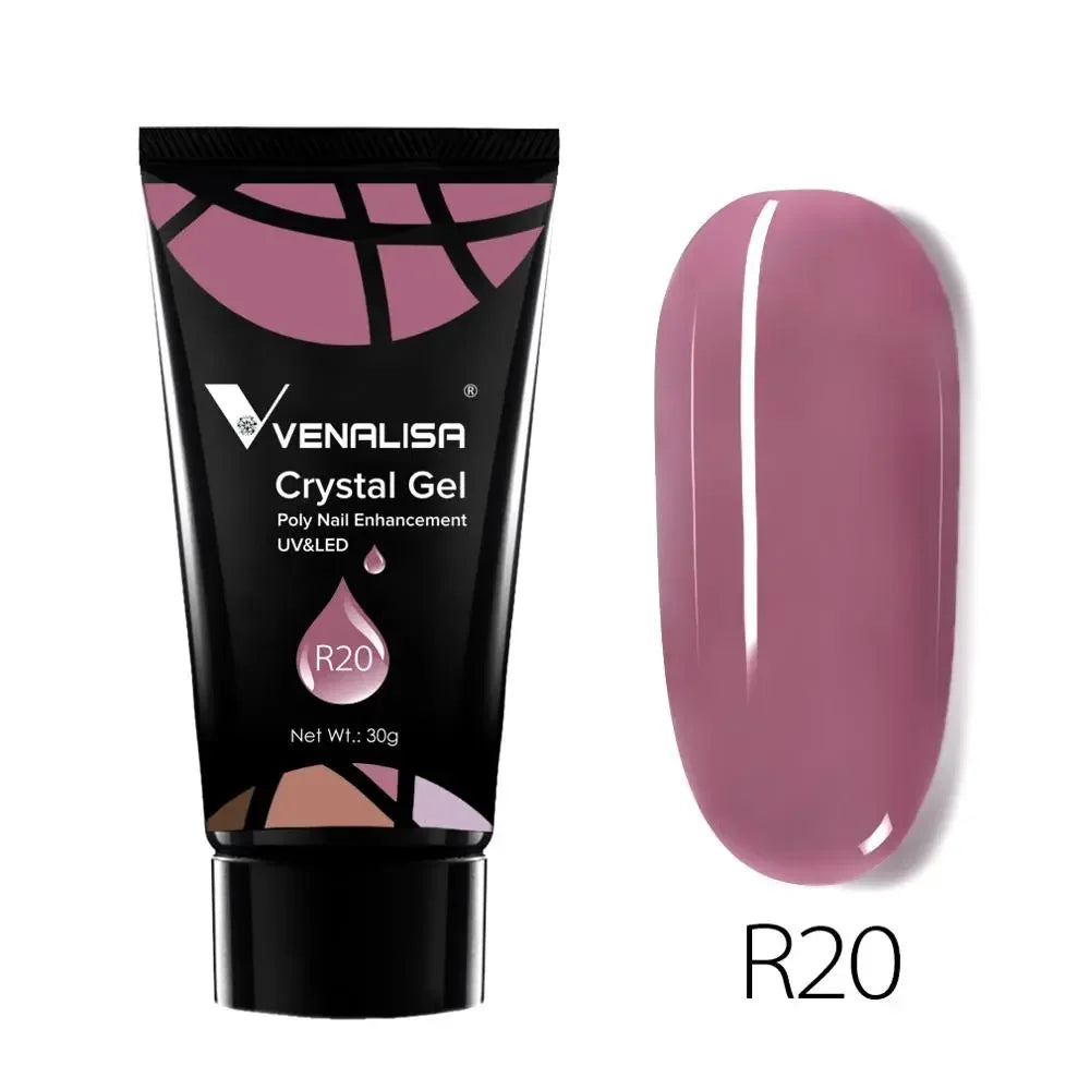 Venalisa Poly Nail Gel Nail Art French Nail Constraction Jelly Builder Extension Gel Acrylic Slip Solutions Clearnser Remover