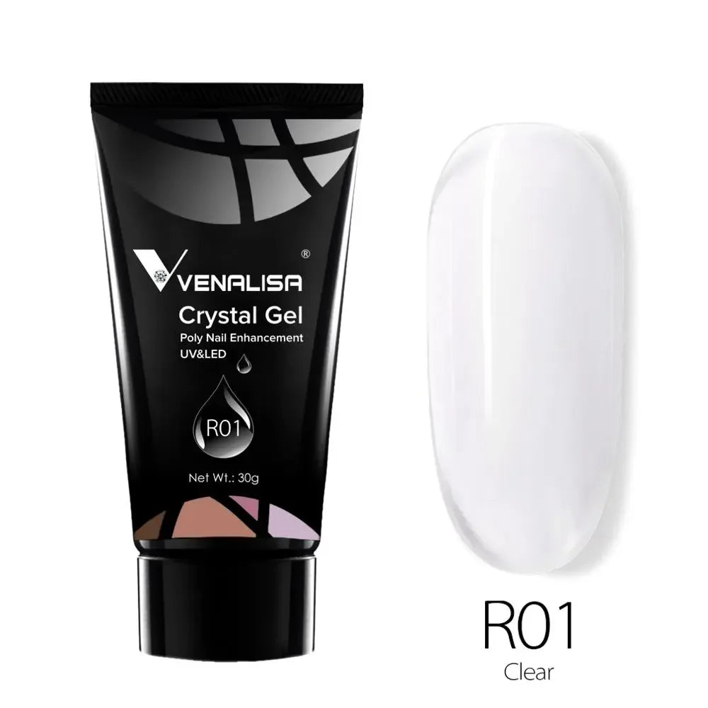 Venalisa Poly Nail Gel Nail Art French Nail Constraction Jelly Builder Extension Gel Acrylic Slip Solutions Clearnser Remover