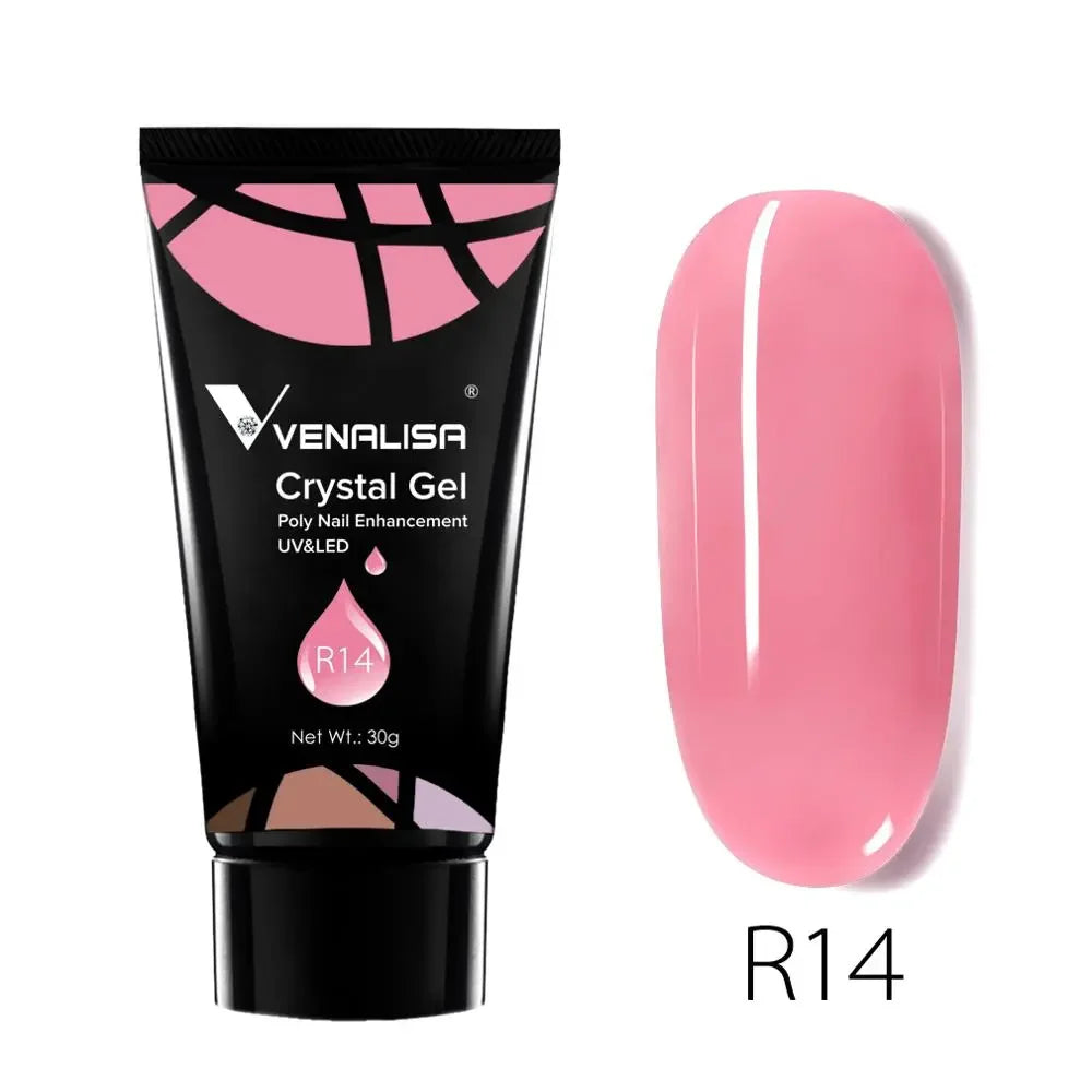 Venalisa Poly Nail Gel Nail Art French Nail Constraction Jelly Builder Extension Gel Acrylic Slip Solutions Clearnser Remover
