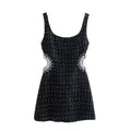 Vintage Tweed Black Mini Dress