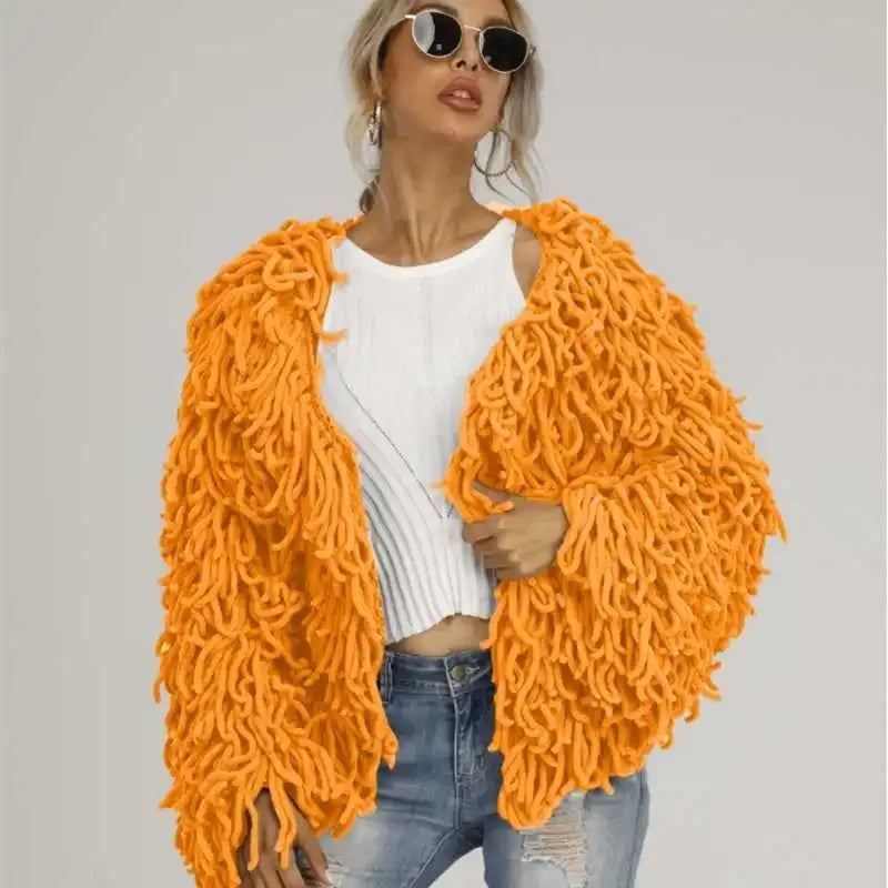Women's Fringe Oversized Coat