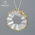 Lotus Fun Real 925 Sterling Silver Handmade Fine Jewelry Creative Pencil Shavings Design Pendant without Necklace for Women Gift