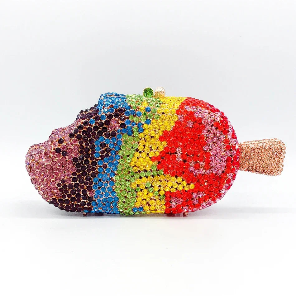 Bling Ice Cream Shaped Evening Clutch