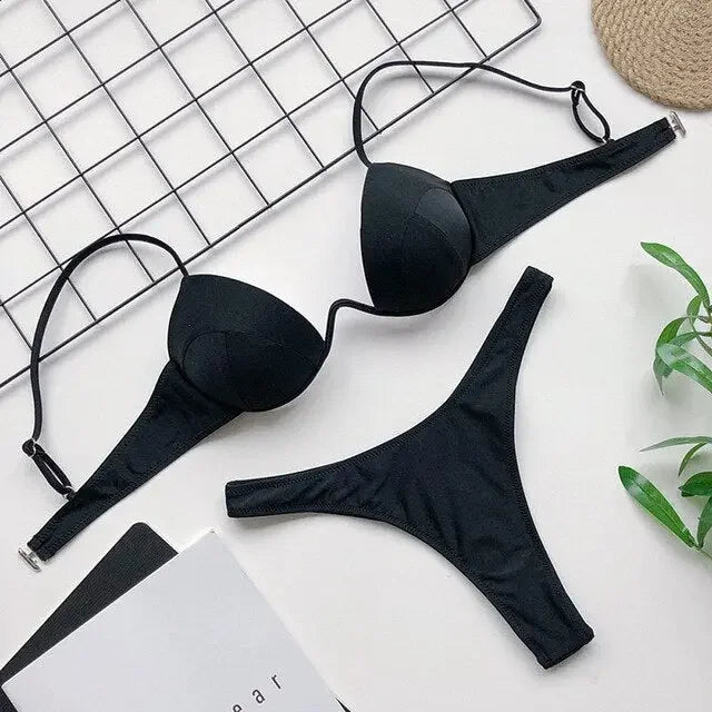 Stella Sexy V-bar Underwire Bra & Thong Bikini
