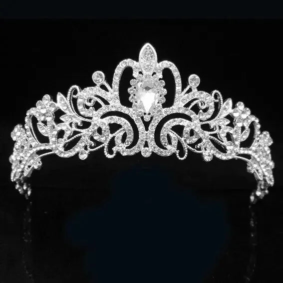 Fashion Crystal Wedding Bridal Jewelry Sets Tiara Crown Earring Necklace Bride Women Pageant Prom Jewelry Set Hair Ornaments