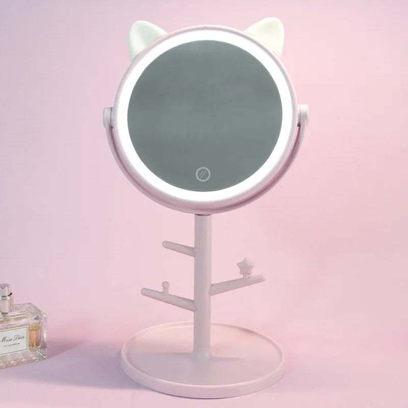 Kitty LED Makeup Mirror AAA/USB