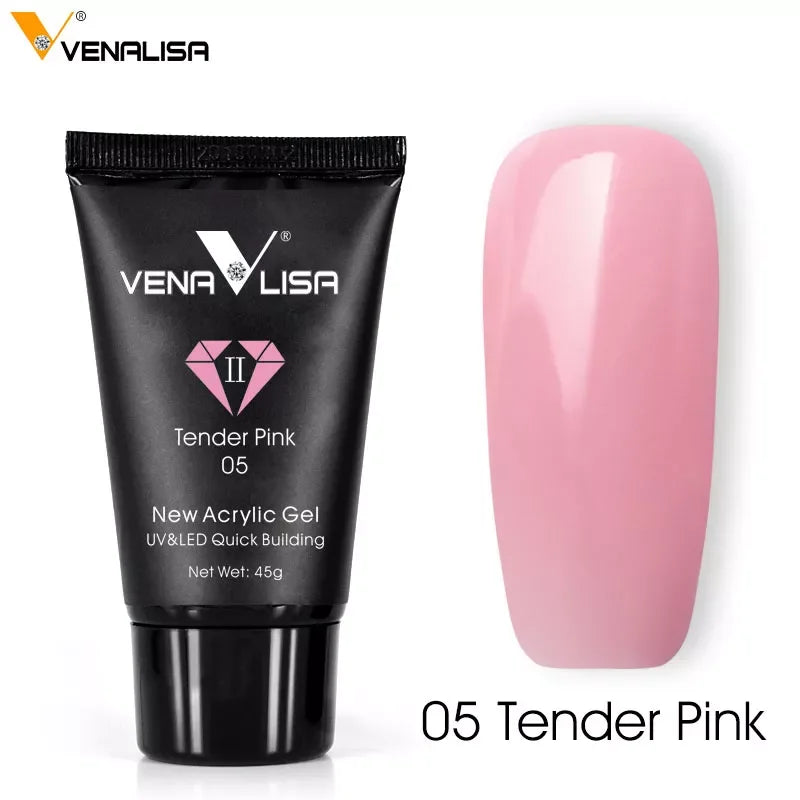 Venalisa Poly Nail Gel Nail Art French Nail Constraction Jelly Builder Extension Gel Acrylic Slip Solutions Clearnser Remover