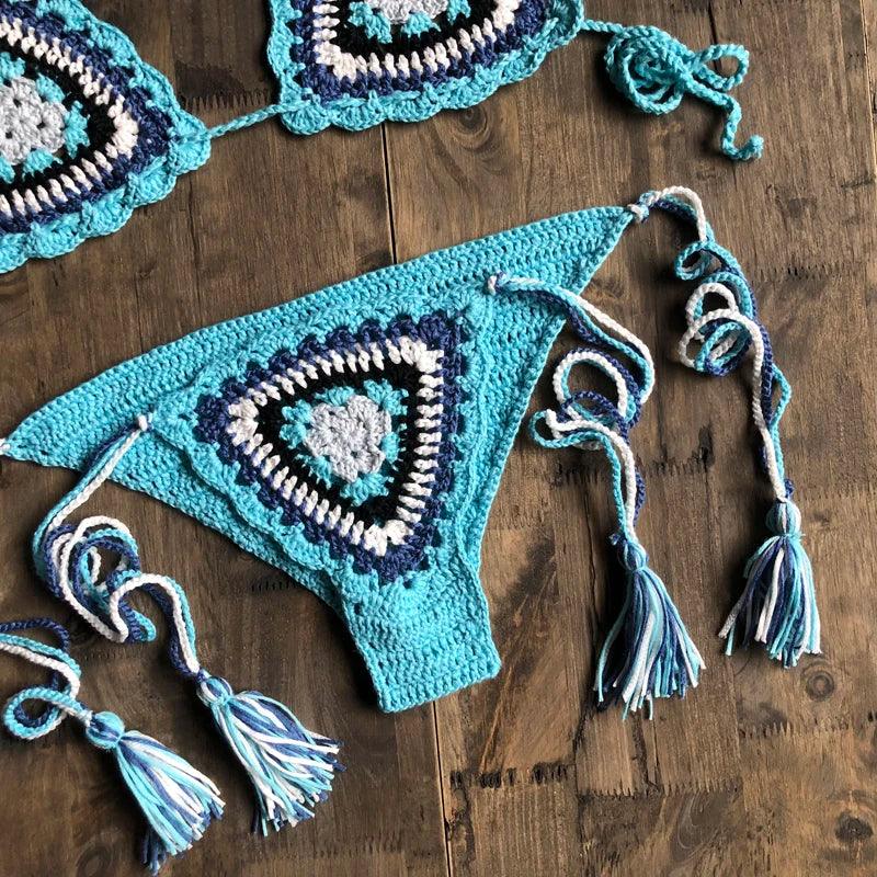 Boho Crochet Micro Bikini Set