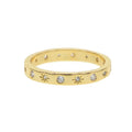Gold color band ring for women starburst cz design simple classic fashion jewelry