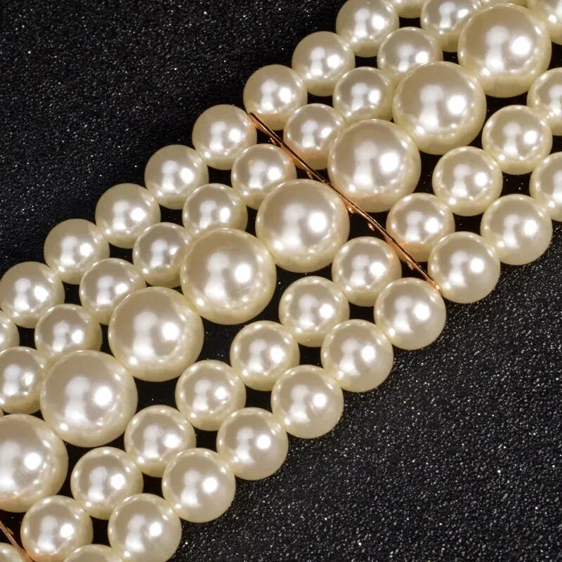 Pearl Necklace & Pendant Multi Layer Torques African Necklace Sets Dubai Wedding Bridal Jewelry Luxury Women Fashion Collar