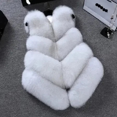 Luxury Faux Fox Fur Vest