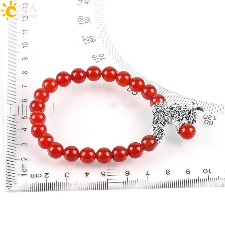 Red Onyx Gem Stone Bracelet