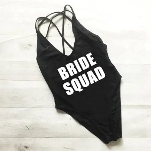 BRIDE SQUAD High Cut Swimsuit
