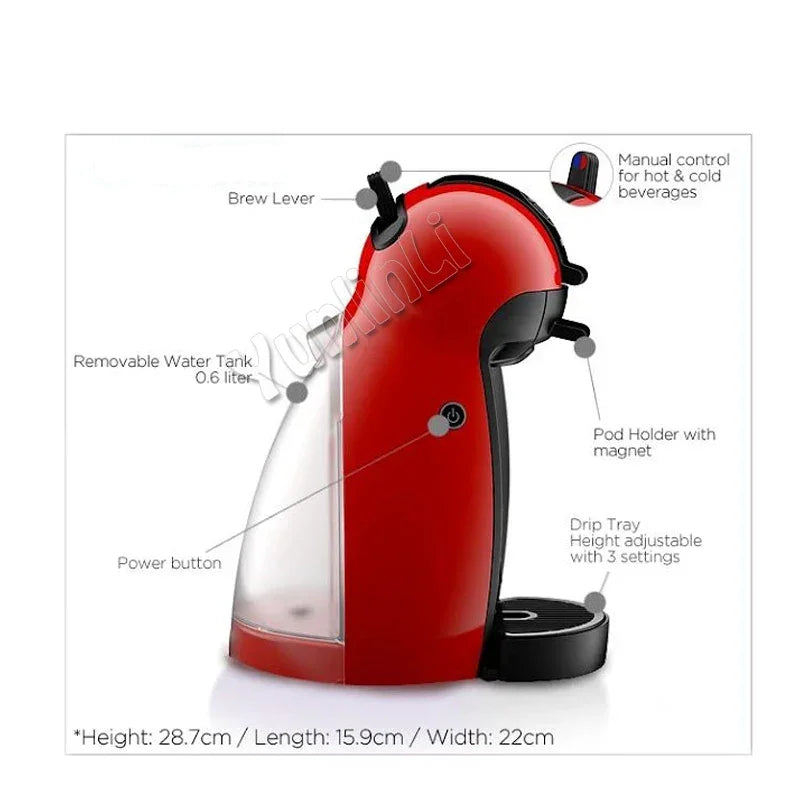 Italian espresso machine coffee machine 220V 15 bar Semi-automatic Household Capsule Coffee Machine
