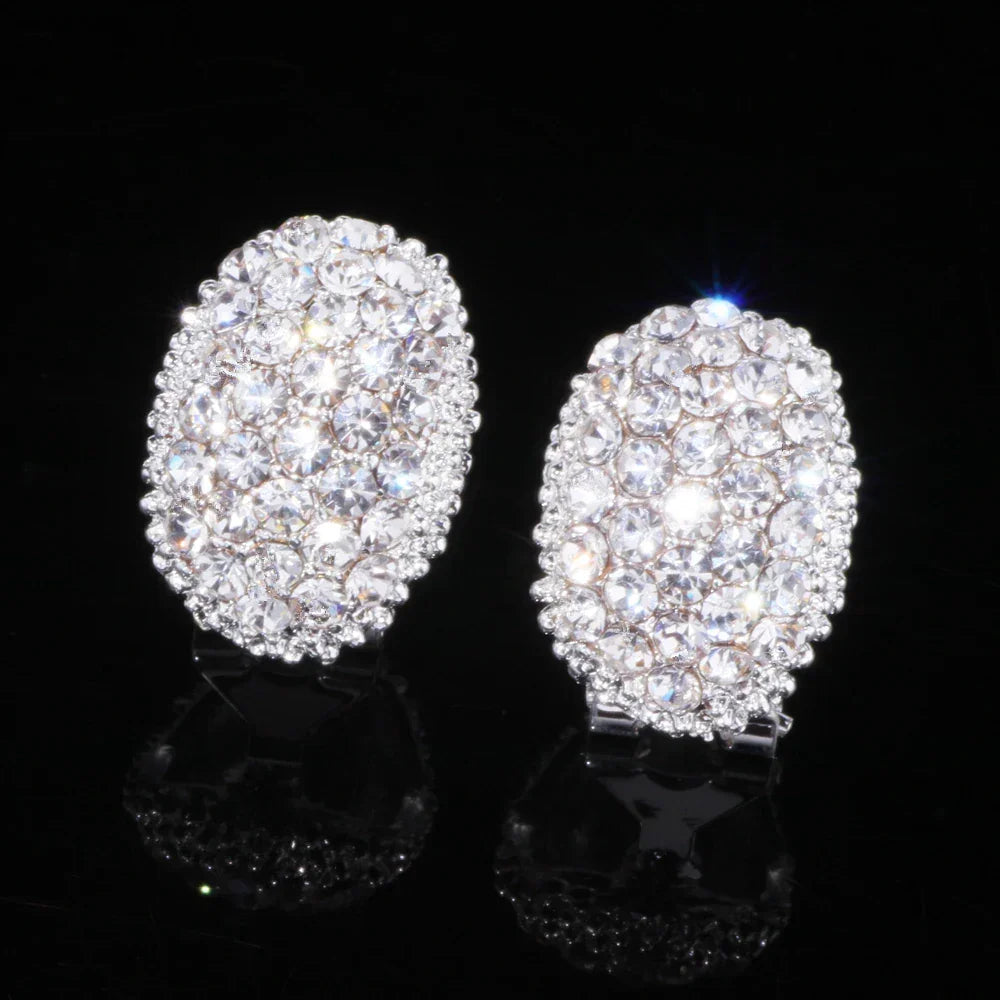 Romantic AAA Cubic Zirconia Stone Stud Earrings