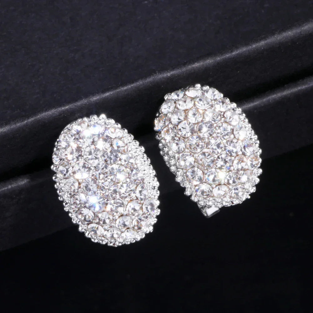 Romantic AAA Cubic Zirconia Stone Stud Earrings