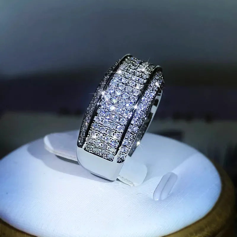 LUX White Zircon 925 Sterling Silver Ring