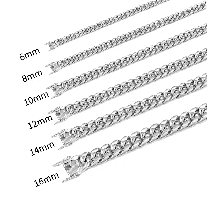 Silver La Havana Cuban Link Necklace