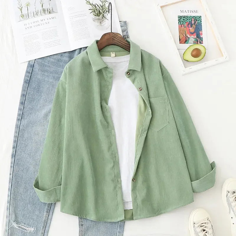 Casual Corduroy Top