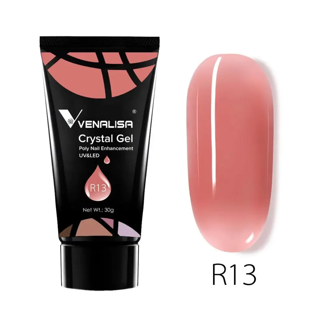 Venalisa Poly Nail Gel Nail Art French Nail Constraction Jelly Builder Extension Gel Acrylic Slip Solutions Clearnser Remover