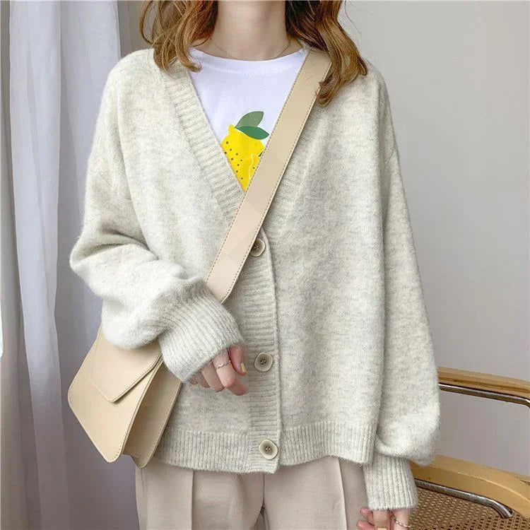 H.SA Women Sweater Cardigans Spring Solid Cashmere Sweater Coat Chic Korean style Casual Cardigans Roupa Jacket sueters mujer
