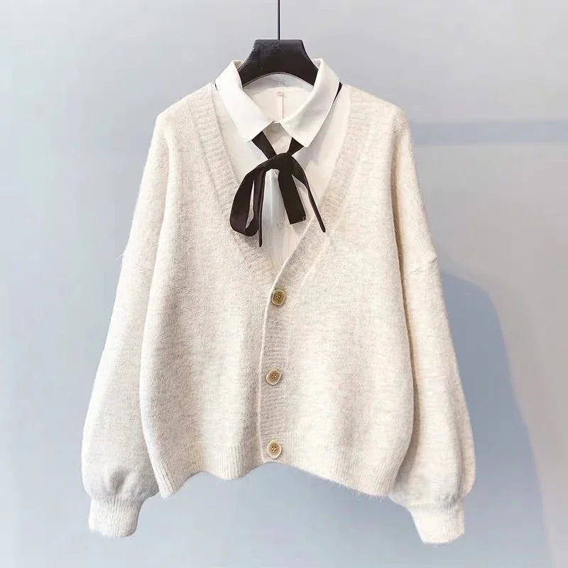 H.SA Women Sweater Cardigans Spring Solid Cashmere Sweater Coat Chic Korean style Casual Cardigans Roupa Jacket sueters mujer