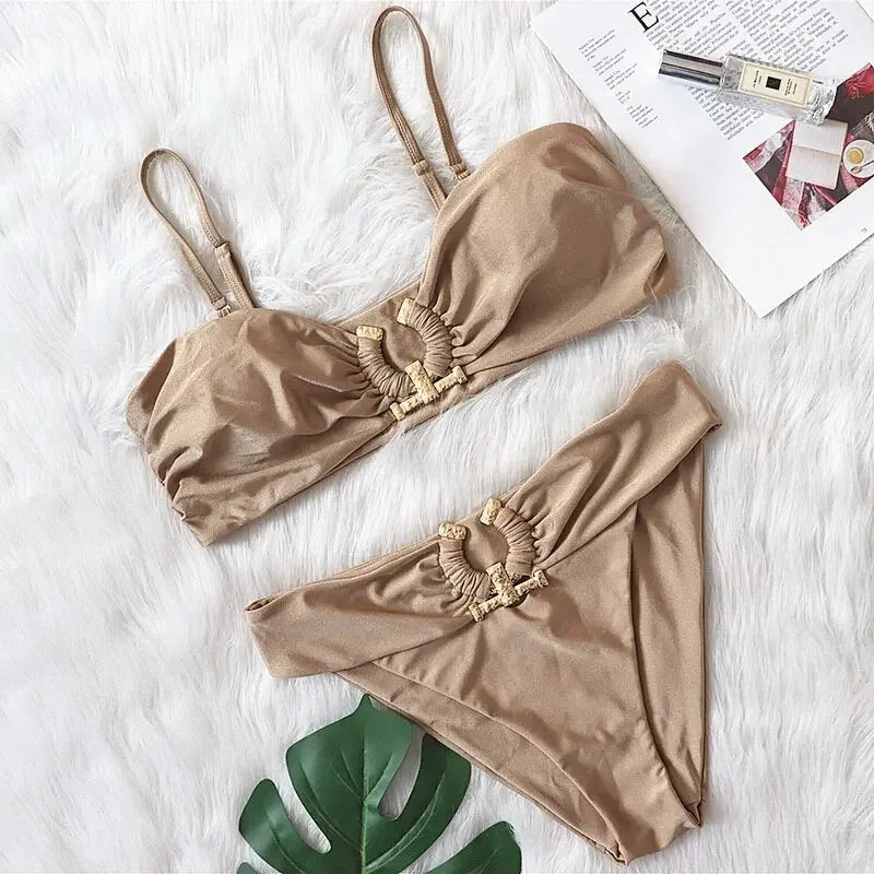 Oceanside Bandeau Push Up Brazilian Bikini