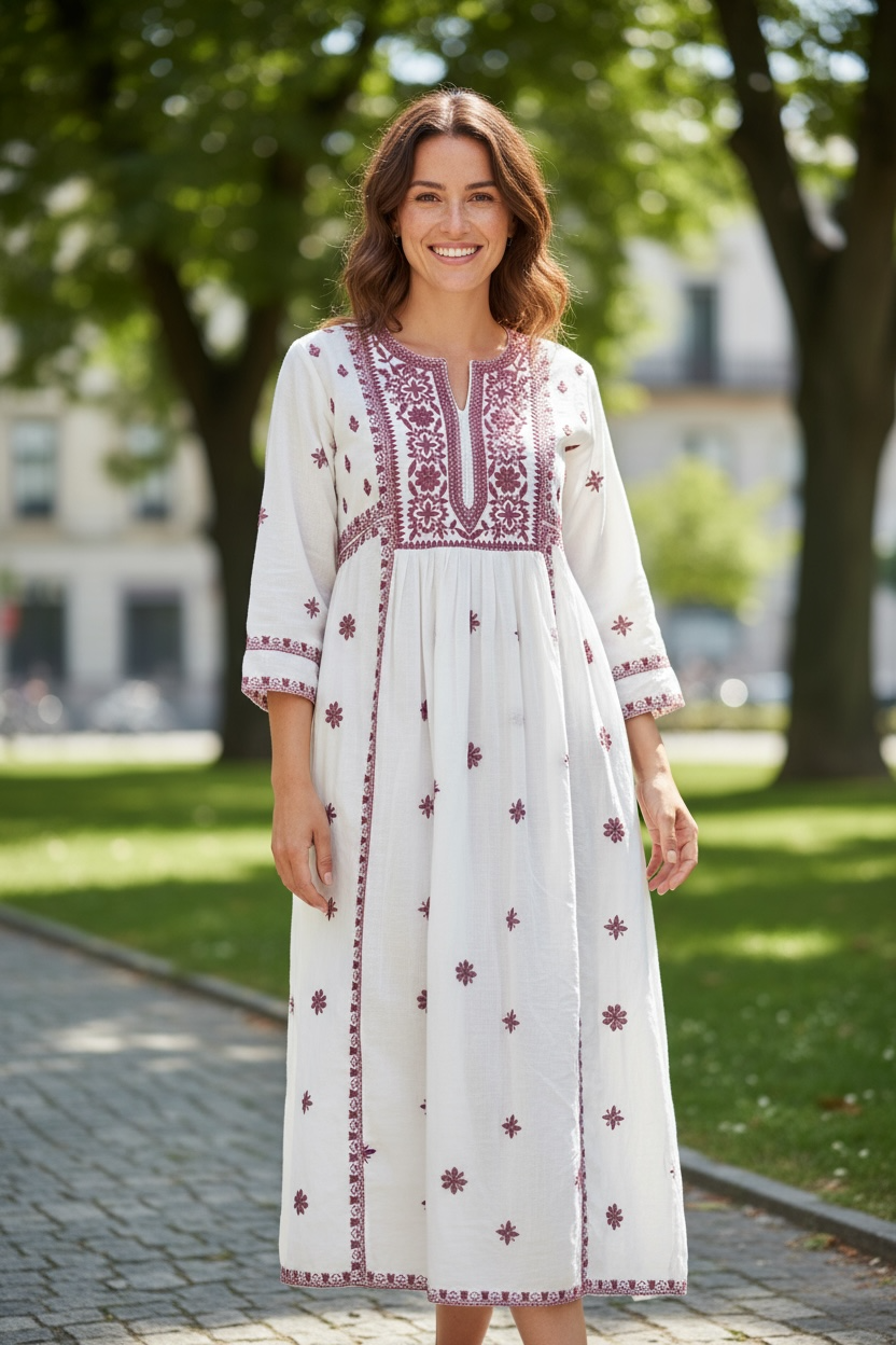 Cotton Chikankari Kurti
