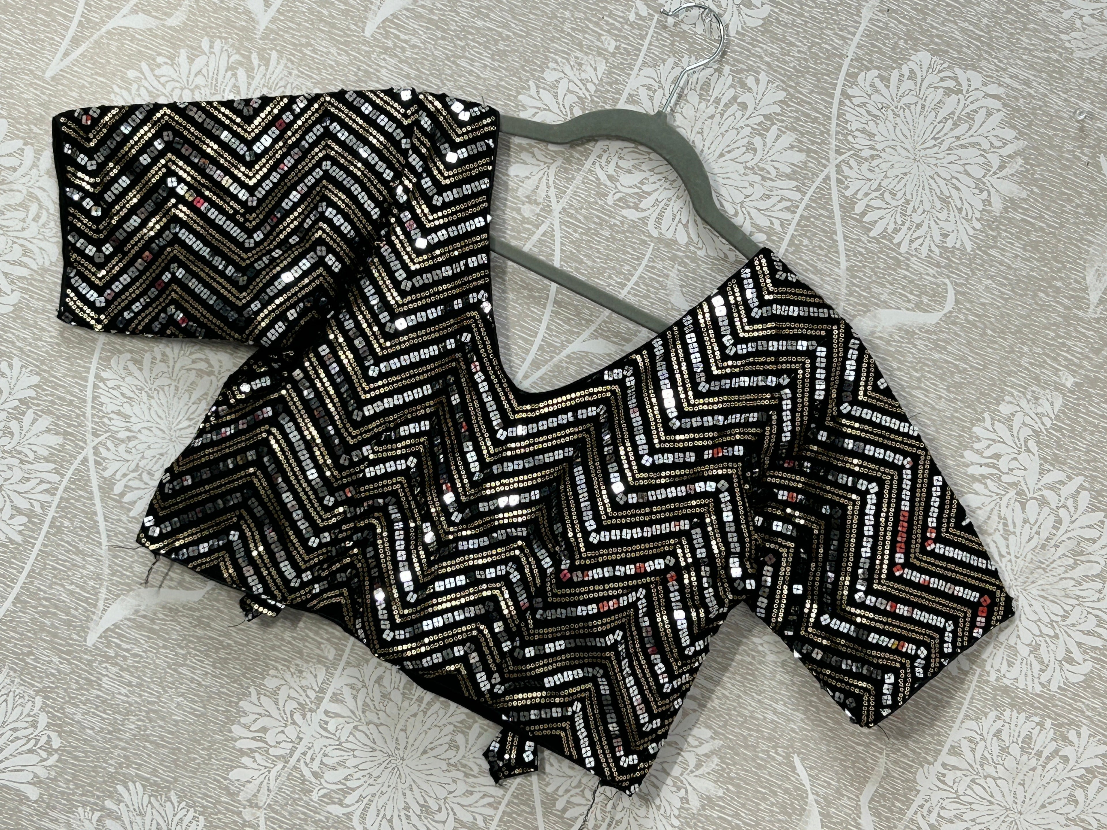Black sequin blouse