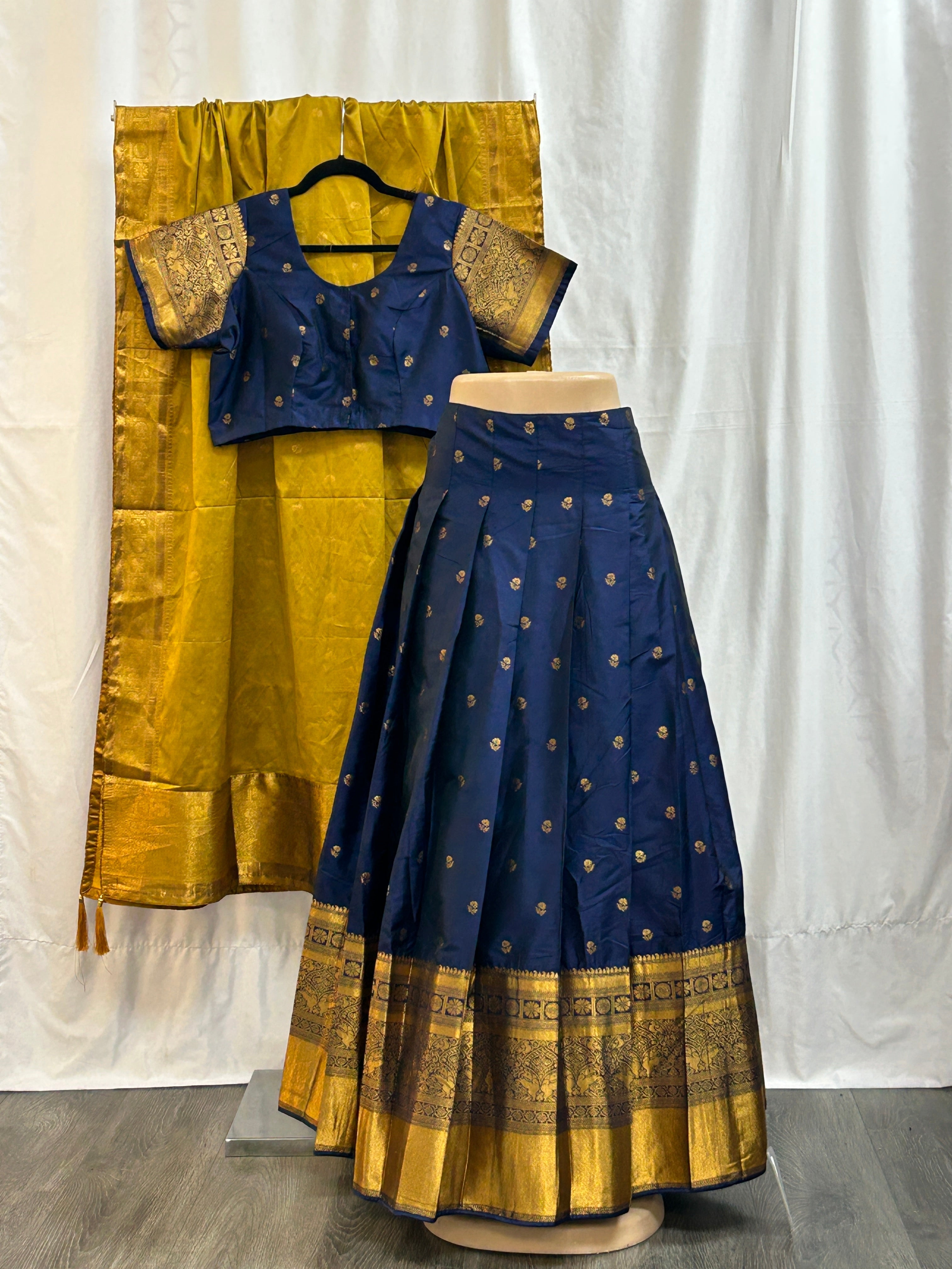 Pure Silk Lehenga Choli Set - Premium Bridal Wear