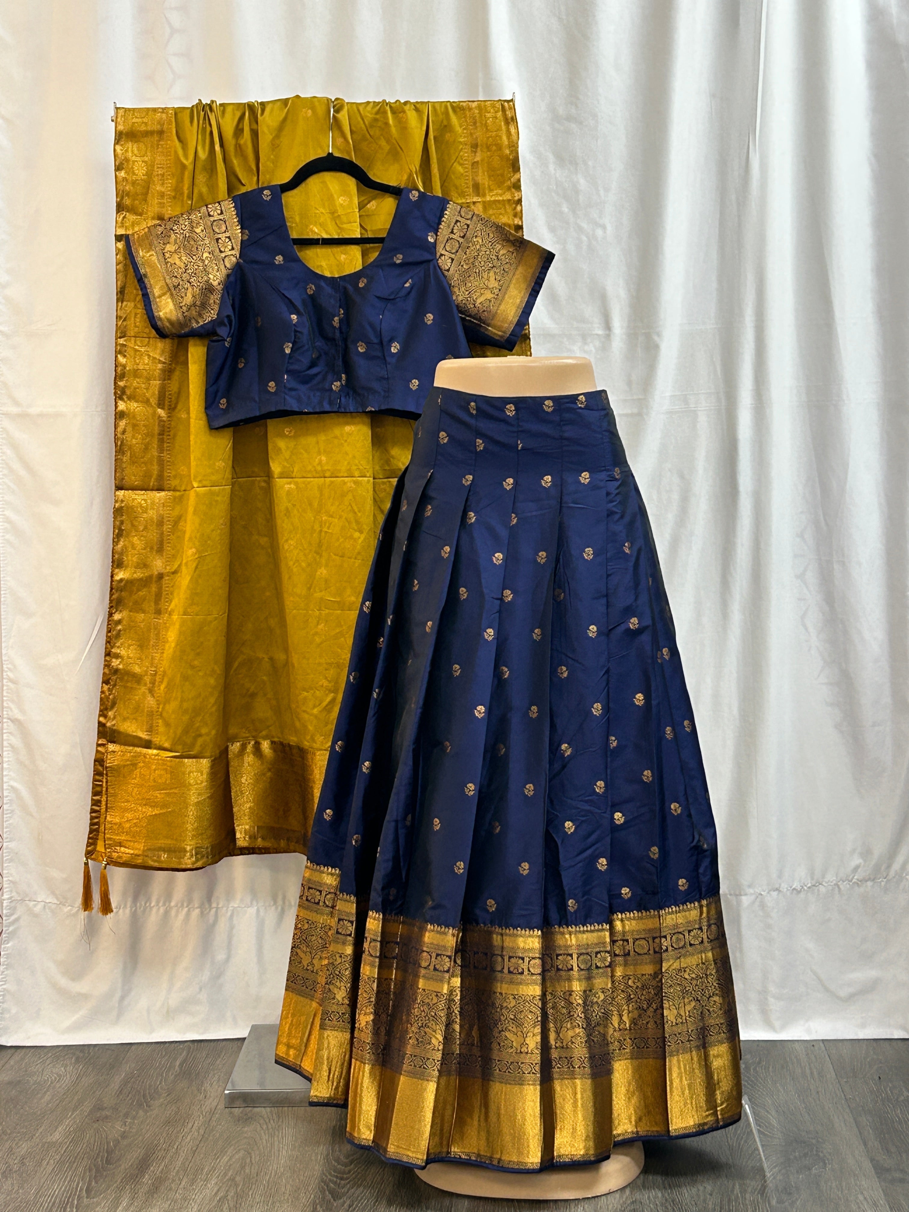 Pure Silk Lehenga Choli Set - Premium Bridal Wear