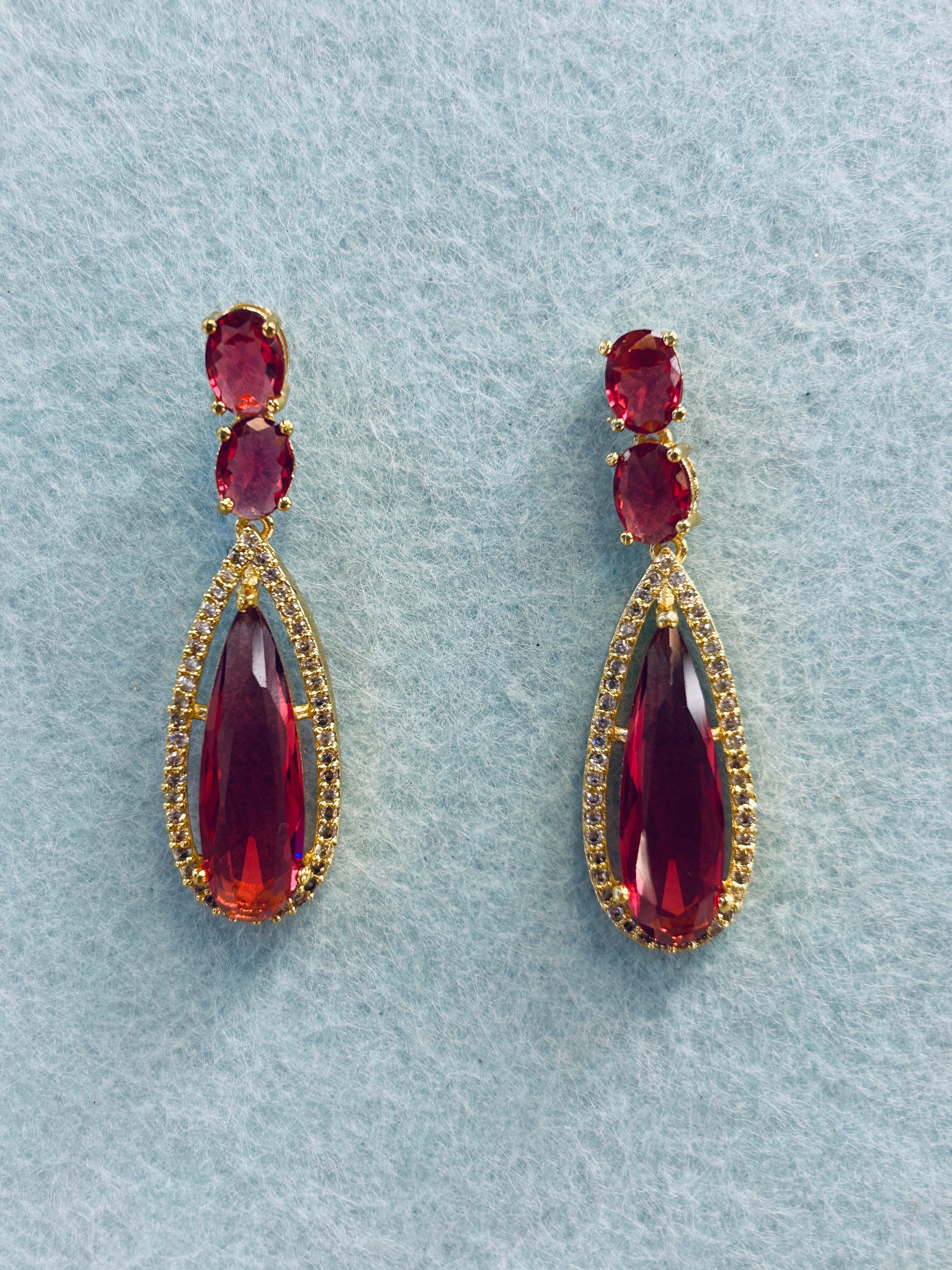 Dark pink AD EARRINGS