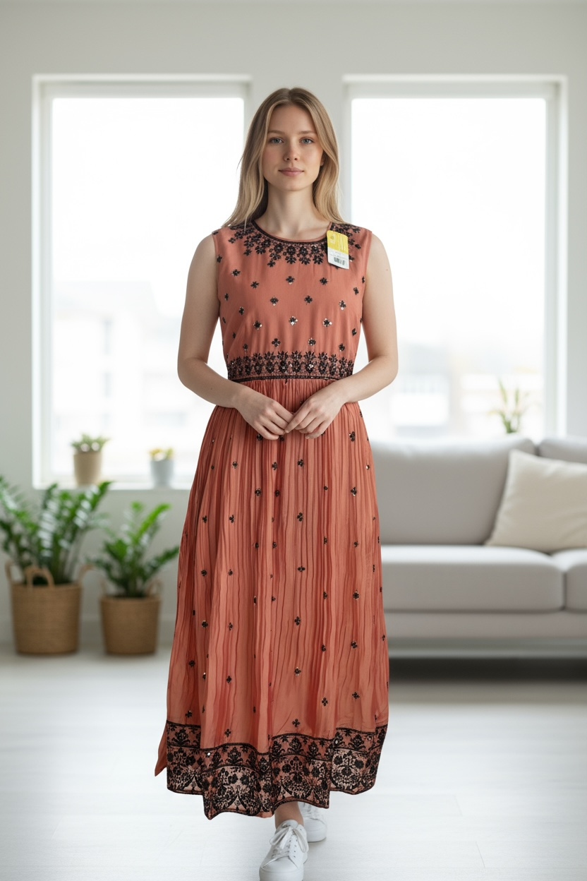 Silk long kurti