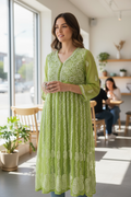 Georgette Chikankari kurti with lining