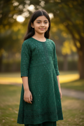 Chikankari kurti for little girls