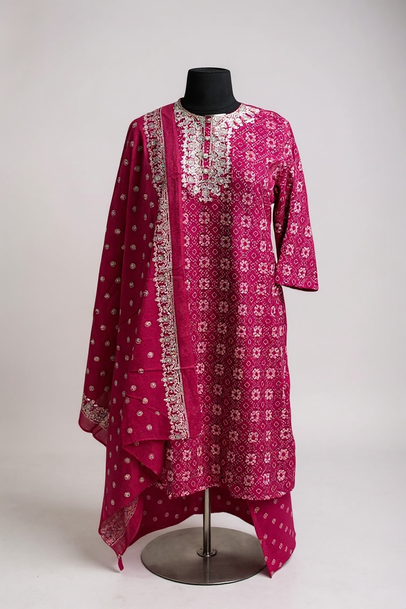 Kurti Connection USA Ladies Cotton Kurti Embroidered Tunic Top