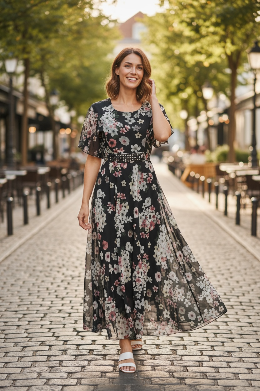 Chiffon long kurti