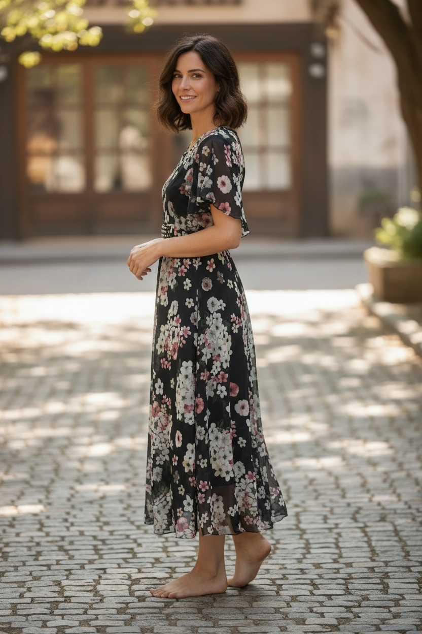 Chiffon long kurti