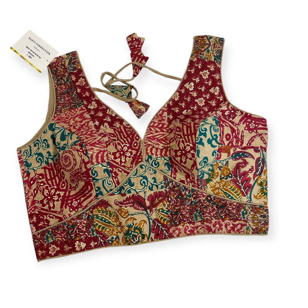 Printed cotton blouse
