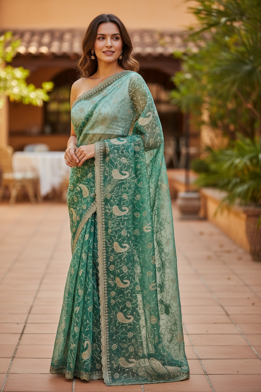 Lightweight tissue silk saree